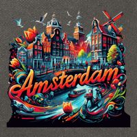 Amsterdam Netherlands Windmills Holland Cotton Canvas Backpack