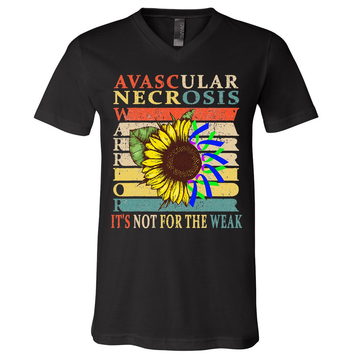 Avascular Necrosis Warrior V-Neck T-Shirt