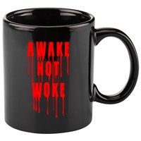 Awake Not Woke Patriotic American Pride Bloody 11oz C Handle Ceramic Mug