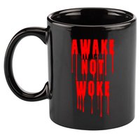 Awake Not Woke Patriotic American Pride Bloody 11oz C Handle Ceramic Mug