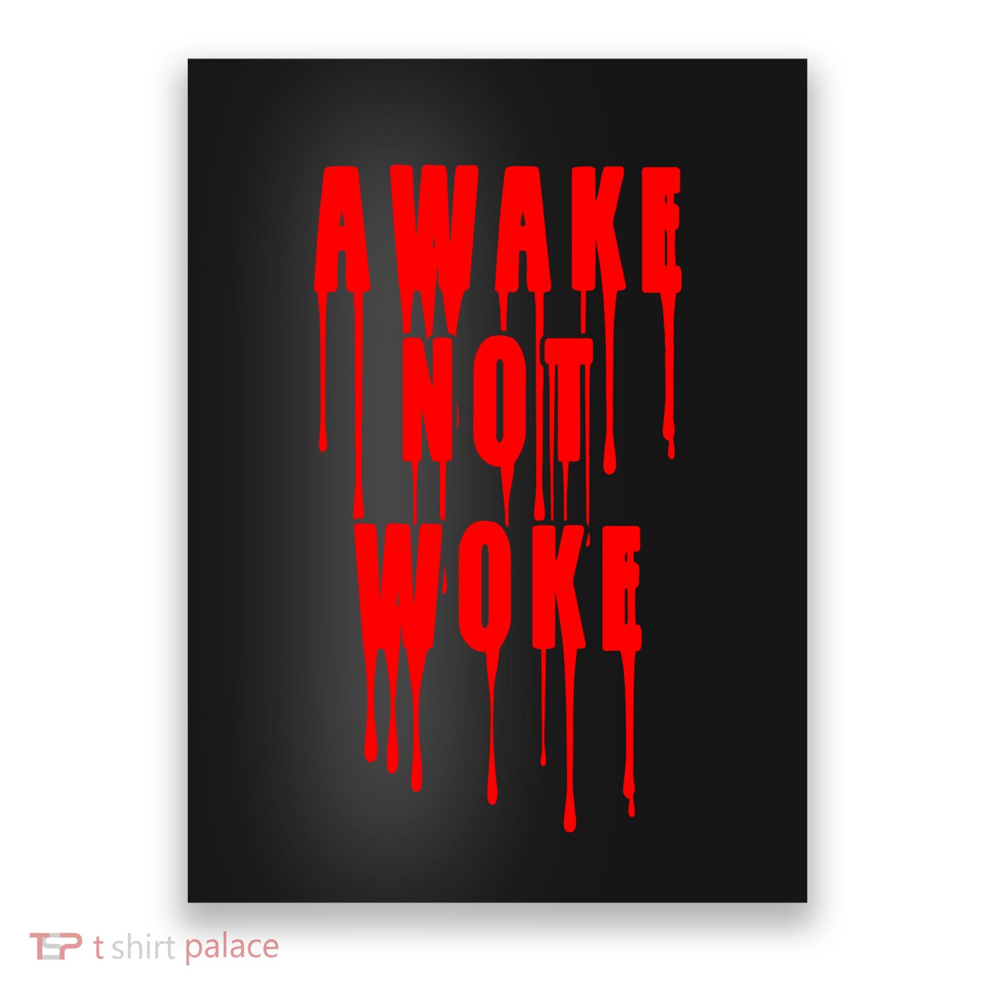 Awake Not Woke Patriotic American Pride Bloody Poster