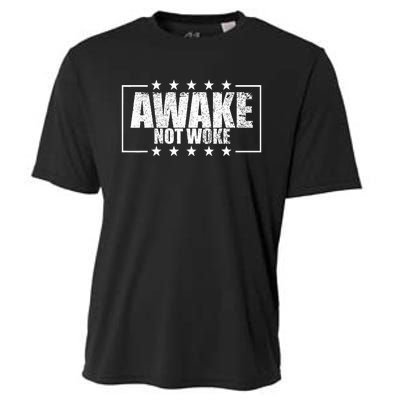 Awake Not Woke Anti Censorship Free Speech Awake Not Woke Cooling Performance Crew T-Shirt