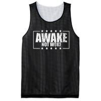 Awake Not Woke Anti Censorship Free Speech Awake Not Woke Mesh Reversible Basketball Jersey Tank