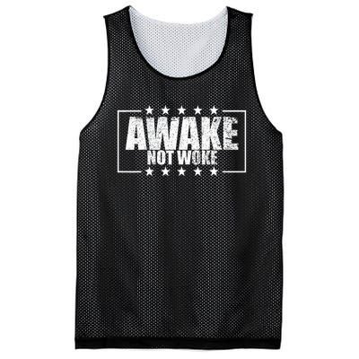 Awake Not Woke Anti Censorship Free Speech Awake Not Woke Mesh Reversible Basketball Jersey Tank