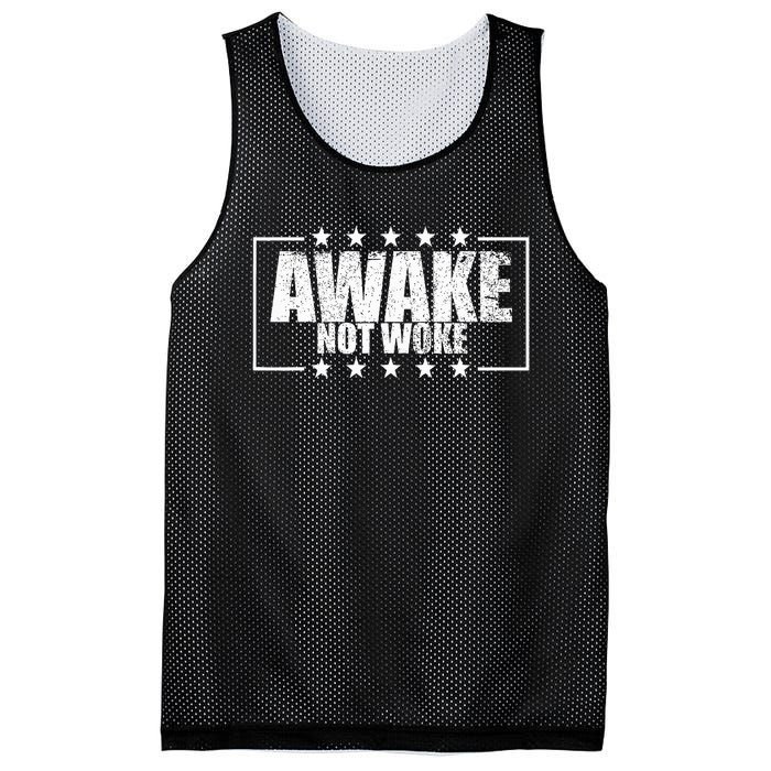 Awake Not Woke Anti Censorship Free Speech Awake Not Woke Mesh Reversible Basketball Jersey Tank