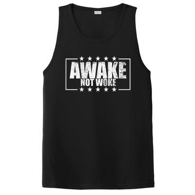 Awake Not Woke Anti Censorship Free Speech Awake Not Woke PosiCharge Competitor Tank