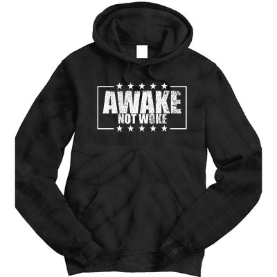 Awake Not Woke Anti Censorship Free Speech Awake Not Woke Tie Dye Hoodie