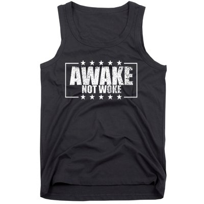 Awake Not Woke Anti Censorship Free Speech Awake Not Woke Tank Top