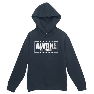 Awake Not Woke Anti Censorship Free Speech Awake Not Woke Urban Pullover Hoodie