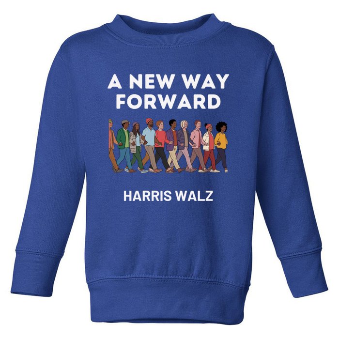 A New Way Forward Harris Walz Cute Gift Toddler Sweatshirt