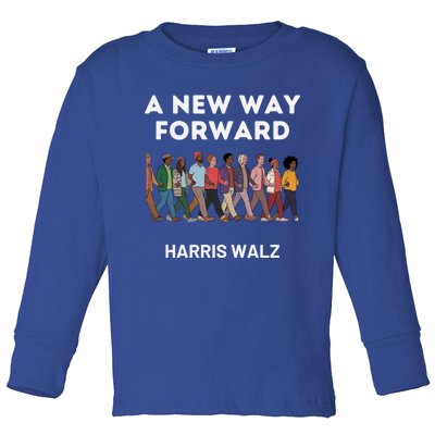 A New Way Forward Harris Walz Cute Gift Toddler Long Sleeve Shirt