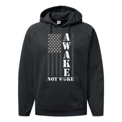 Awake Not Woke Performance Fleece Hoodie