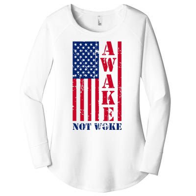 Awake Not Woke Women's Perfect Tri Tunic Long Sleeve Shirt