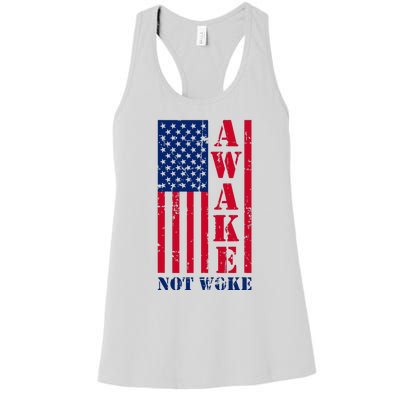 Awake Not Woke Women's Racerback Tank