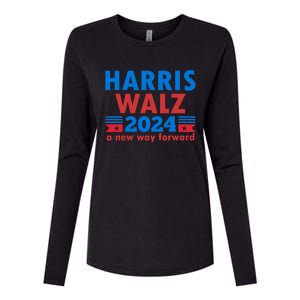 A New Way Forward Harris Walz 2024 Kamala Harris Tim Walz Gift Womens Cotton Relaxed Long Sleeve T-Shirt