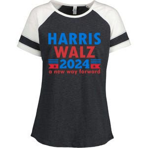 A New Way Forward Harris Walz 2024 Kamala Harris Tim Walz Gift Enza Ladies Jersey Colorblock Tee