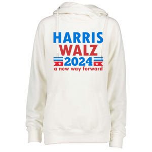 A New Way Forward Harris Walz 2024 Kamala Harris Tim Walz Gift Womens Funnel Neck Pullover Hood