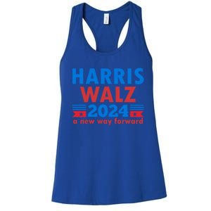 A New Way Forward Harris Walz 2024 Kamala Harris Tim Walz Gift Women's Racerback Tank