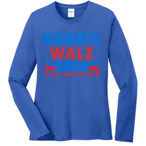 A New Way Forward Harris Walz 2024 Kamala Harris Tim Walz Gift Ladies Long Sleeve Shirt