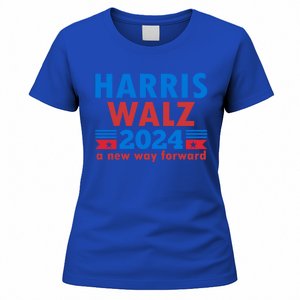 A New Way Forward Harris Walz 2024 Kamala Harris Tim Walz Gift Women's T-Shirt