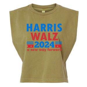 A New Way Forward Harris Walz 2024 Kamala Harris Tim Walz Gift Garment-Dyed Women's Muscle Tee