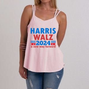 A New Way Forward Harris Walz 2024 Kamala Harris Tim Walz Gift Women's Strappy Tank