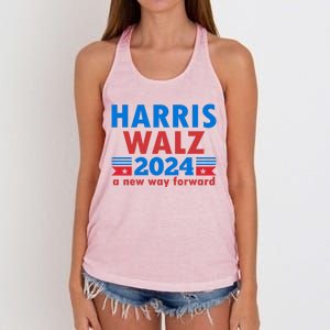 A New Way Forward Harris Walz 2024 Kamala Harris Tim Walz Gift Women's Knotted Racerback Tank