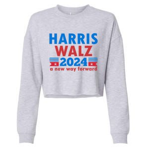 A New Way Forward Harris Walz 2024 Kamala Harris Tim Walz Gift Cropped Pullover Crew