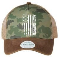 Awake Not Woke American Flag Free Speech Legacy Tie Dye Trucker Hat