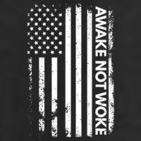 Awake Not Woke American Flag Free Speech Cool Comfort Performance Bucket Hat