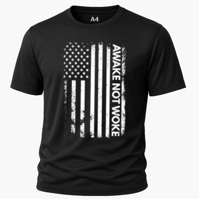 Awake Not Woke American Flag Free Speech Performance Shirt