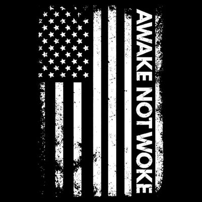 Awake Not Woke American Flag Free Speech T-Shirt
