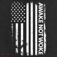 Awake Not Woke American Flag Free Speech 11oz C Handle Ceramic Mug