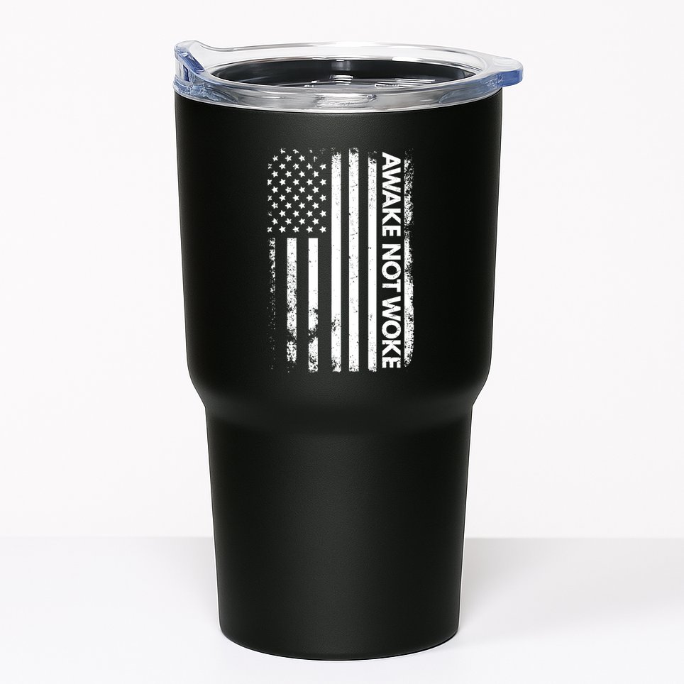 Awake Not Woke American Flag Free Speech Tumbler