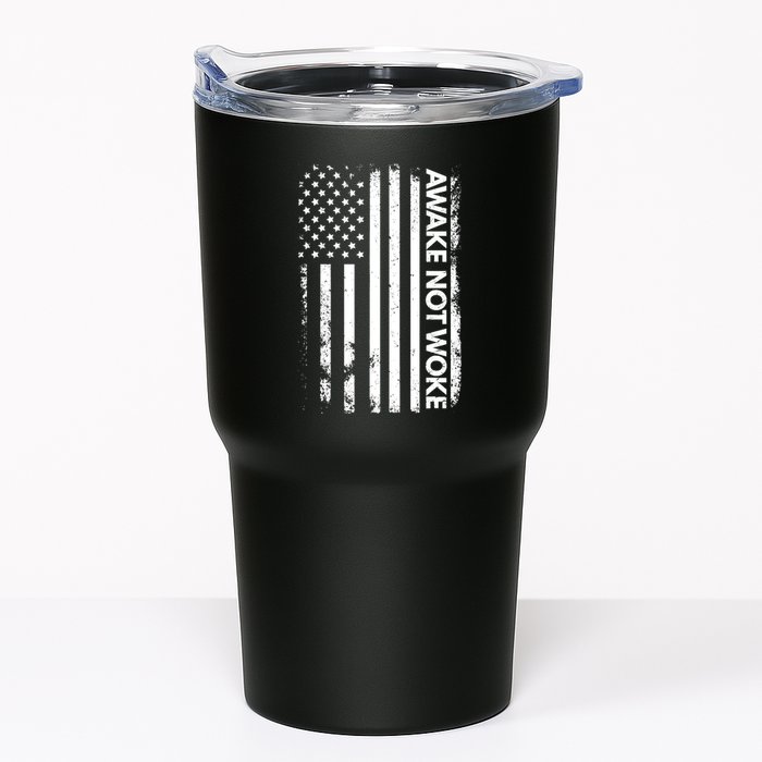 Awake Not Woke American Flag Free Speech Tumbler
