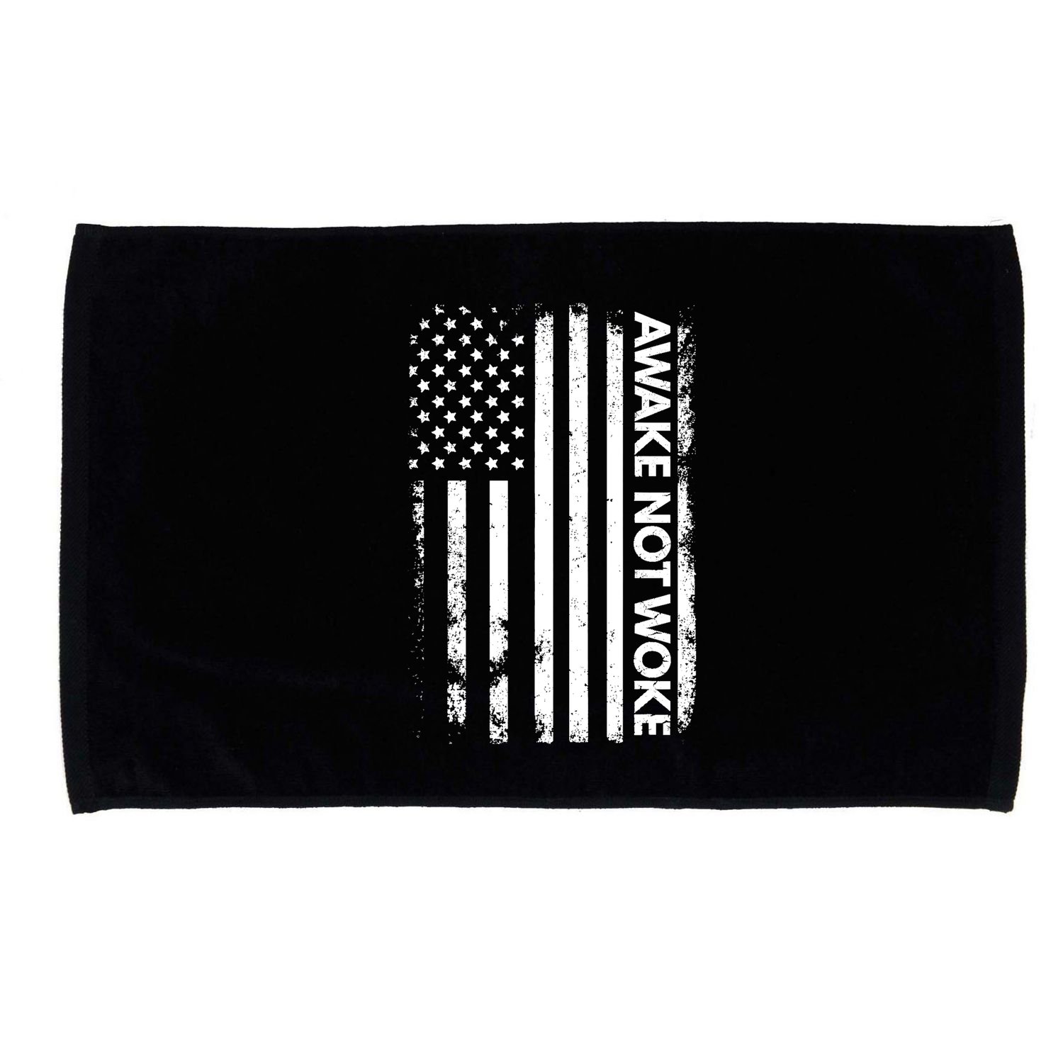 Awake Not Woke American Flag Free Speech Microfiber Hand Towel