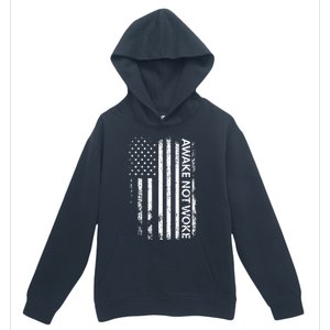 Awake Not Woke American Flag Free Speech Urban Pullover Hoodie