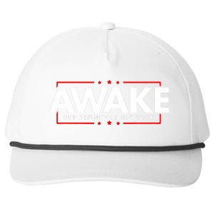 Awake Not Woke Political Censorship Snapback Five-Panel Rope Hat