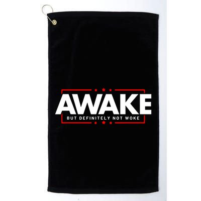 Awake Not Woke Political Censorship Golf Towel