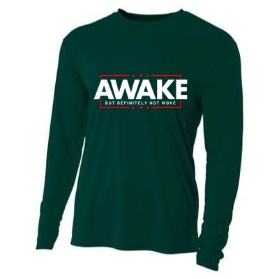 Awake Not Woke Political Censorship Cooling Performance Long Sleeve Crew