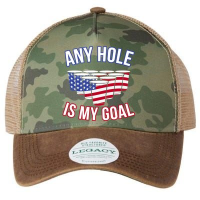 Any Goal Is A Hole USA Beer Bong Party Legacy Tie Dye Trucker Hat