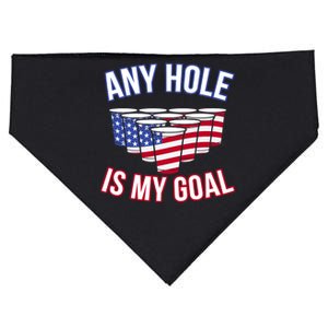 Any Goal Is A Hole USA Beer Bong Party USA-Made Doggie Bandana