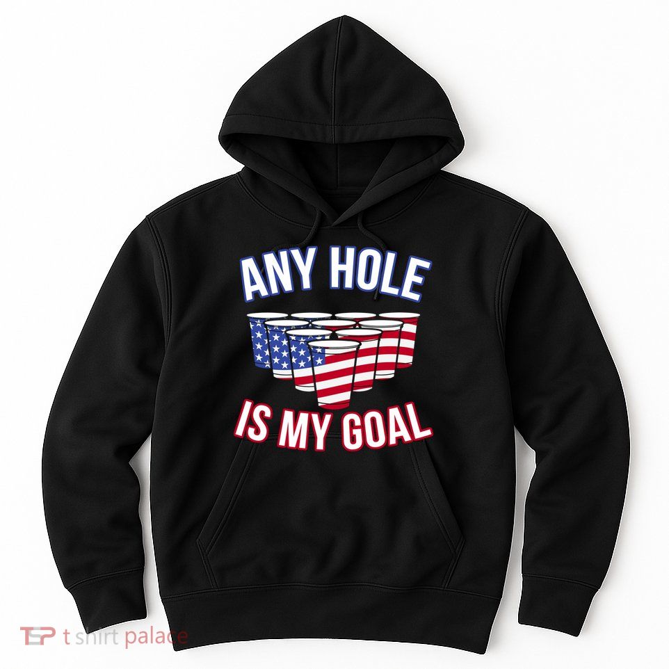Any Goal Is A Hole USA Beer Bong Party Hoodie