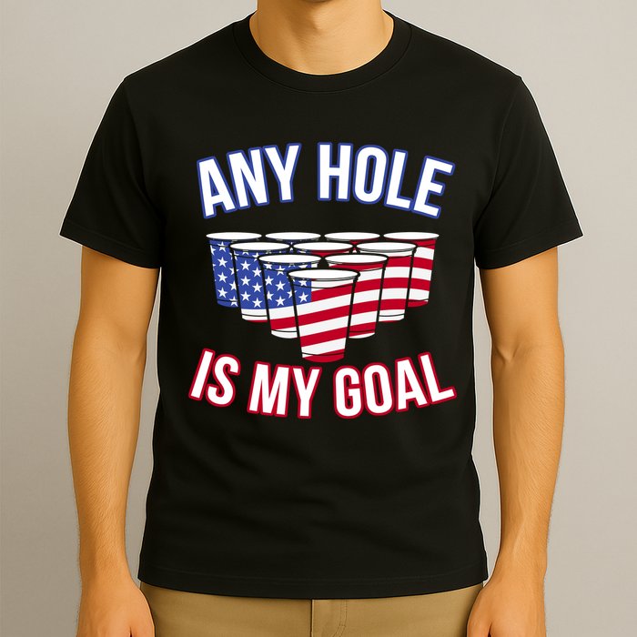 Any Goal Is A Hole USA Beer Bong Party T-Shirt