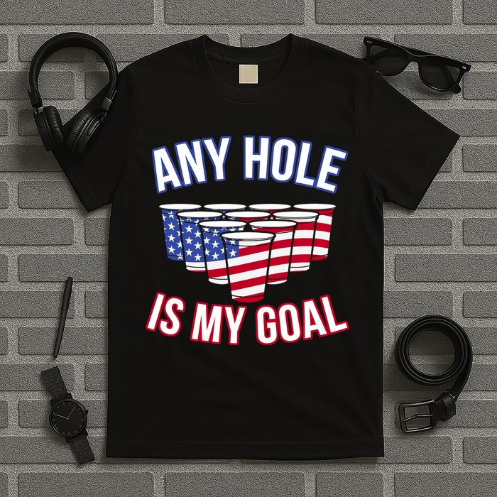 Any Goal Is A Hole USA Beer Bong Party T-Shirt