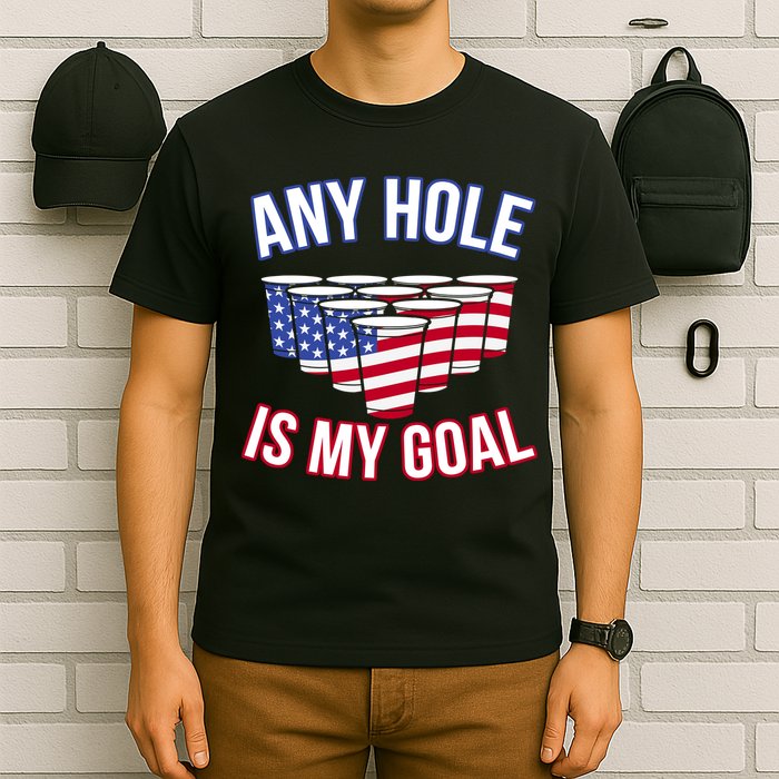 Any Goal Is A Hole USA Beer Bong Party T-Shirt