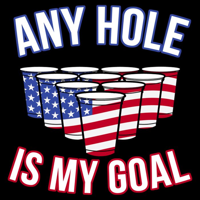 Any Goal Is A Hole USA Beer Bong Party T-Shirt