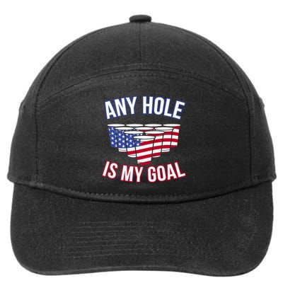 Any Goal Is A Hole USA Beer Bong Party 7-Panel Snapback Hat