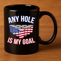 Any Goal Is A Hole USA Beer Bong Party 11oz C Handle Ceramic Mug