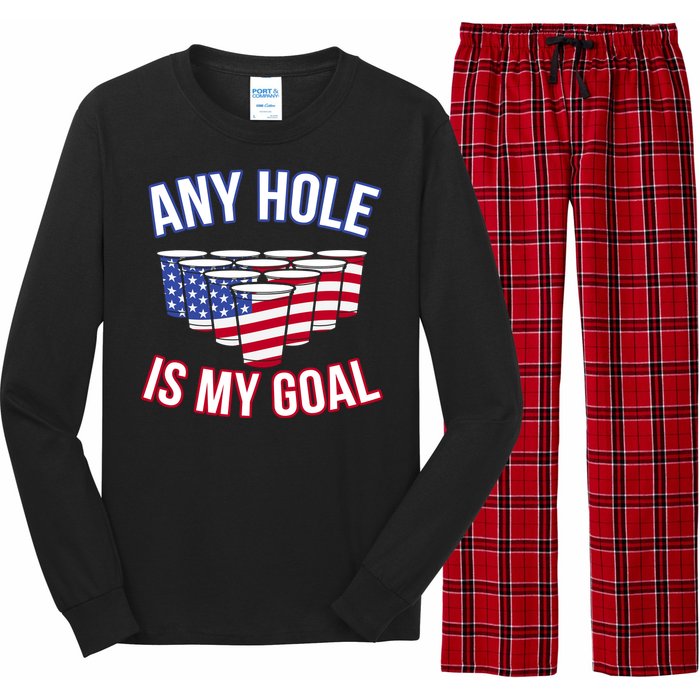 Any Goal Is A Hole USA Beer Bong Party Long Sleeve Pajama Set